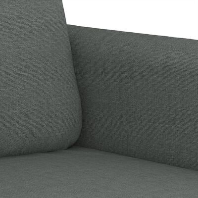 vidaXL 2 Piece Sofa Set with Pillows Dark Grey Fabric