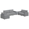vidaXL Sofa 3 pcs Light Grey 220 x 80 x 84 cm Fabric