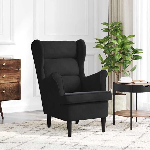 vidaXL Armchair Black Velvet