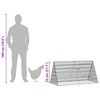 vidaXL Chicken Cage Silver 110 x 55 x 55 cm Galvanised Steel