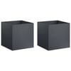 vidaXL Garden Planter 2 pcs Anthracite 20 x 20 x 20 cm