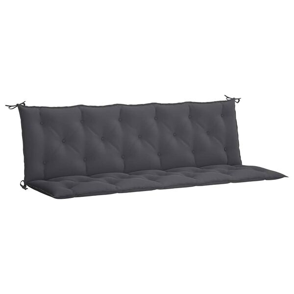 vidaXL Garden Bench Cushion Anthracite 180x(50+50)x7cm Oxford Fabric
