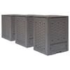vidaXL Garden Composter | Brown | Plastic with a rattan look | Large
