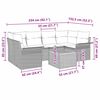 vidaXL Garden Sofa Set with Cushion with Storage Manual 7 pcs Grey