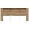 vidaXL Headboard Cabinet with Shelf Artisan Oak 220 x 18.5 x 102.5 cm