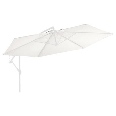 vidaXL Replacement Fabric for Cantilever Umbrella Sand White 350 cm