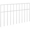 vidaXL Garden Fence Panel 12 pcs Galvanised Steel Silver