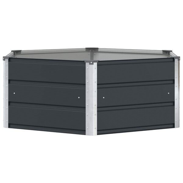 vidaXL Planter Anthracite 129 x 129 x 45 cm Steel