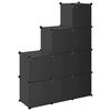vidaXL Storage Cube Organiser with 9 Cubes Black PP