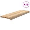 vidaXL Stair Treads 16 pcs Untreated 80x25x2 cm Solid Wood Oak
