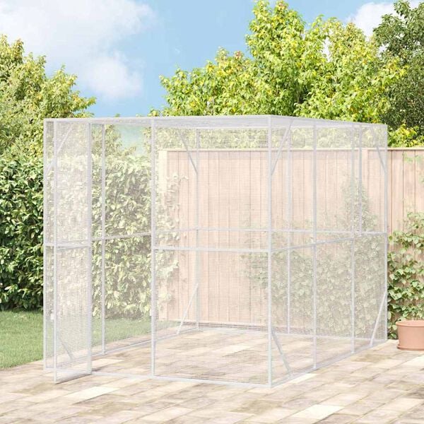 vidaXL Bird Cage Anthracite 210 x 304 x 213 cm Galvanised Steel