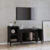 vidaXL TV Cabinet Black 100x35x55 cm Engineered Wood