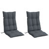 vidaXL Highback Chair Cushions 2 pcs Anthracite Oxford Fabric