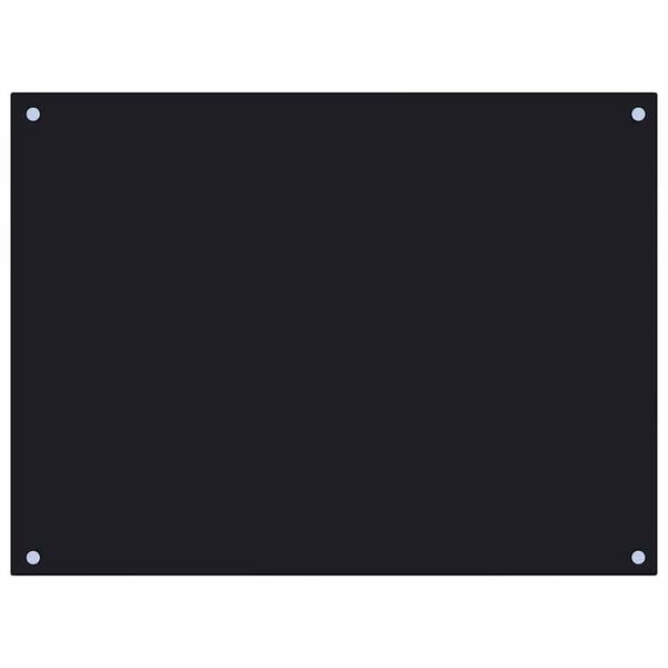 vidaXL Kitchen Backsplash Black 80x60 cm Tempered Glass