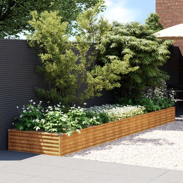 vidaXL Garden Raised Bed 482x100x36 cm Corten Steel