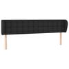 vidaXL Headboard with Ears Black 163 cm Faux Leather