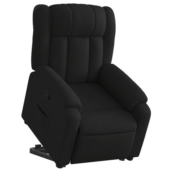 vidaXL Stand up Massage Recliner Chair Black Fabric