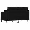 vidaXL 2-Seater Sofa Black 140 cm Fabric
