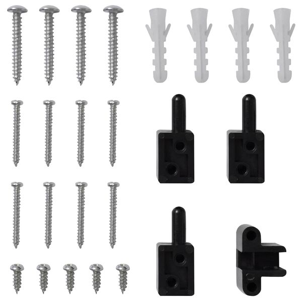 vidaXL Hinged Insect Screen Manual Brown and Black 100 x 215 cm