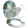 vidaXL WC Toilet Seats with Soft Close Lid 2 pcs MDF Beach Design