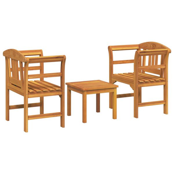 vidaXL Garden Rose Lounge Set 3 pcs Solid Acacia Wood