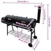 vidaXL Smoker BBQ Nevada XL Black