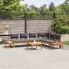 vidaXL Garden Sofa Set 3 pcs Brown and Grey
