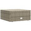 vidaXL 10 Piece Garden Lounge Set with Cushions Grey Poly Rattan