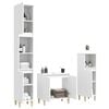vidaXL 3 Piece Bathroom Furniture Set White Engineered Wood