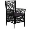 vidaXL 9 Piece Outdoor Dining Set Poly Rattan Black