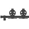 vidaXL Sliding Door Hardware Kit 200 cm Steel Black