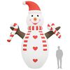 vidaXL Christmas Inflatable Snowman with LEDs 630 cm