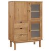 vidaXL Highboard "OTTA" 85x43x125 cm Solid Wood Pine