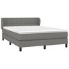 vidaXL Box Spring Bed with Mattress Dark Grey 137x187 cm Double Size Fabric