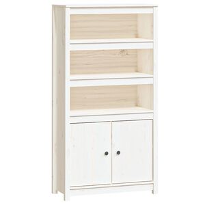 vidaXL Highboard White 80x35x154 cm Solid Wood Pine