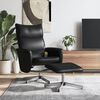 vidaXL Massage Recliner Chair with Footstool Black Faux Leather