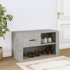 vidaXL Shoe Cabinet Concrete Grey 80x35x45 cm Engineered Wood