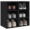 vidaXL Shoe Cabinets 2 pcs Black 52.5x30x50 cm