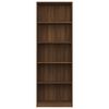 vidaXL 5-Tier Book Cabinet Brown Oak 60x24x175 cm Engineered Wood