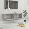 vidaXL TV Cabinet Concrete Grey 120x30x30 cm Engineered Wood