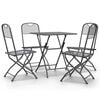 vidaXL 5 Piece Garden Dining Set Expanded Metal Mesh Anthracite