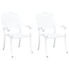 vidaXL Garden Chair 2 pcs White Aluminium