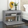 vidaXL Bedside Cabinet & LED Lights 2 pcs Concrete Grey 60x35x40 cm