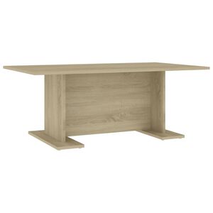vidaXL Coffee Table | White and Sonoma Oak | Engineered Wood