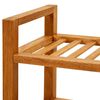 vidaXL Shoe Rack with 3 Shelves 50x27x60 cm Solid Oak Wood