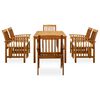 vidaXL 7 Piece Garden Dining Set with Cushions Solid Acacia Wood