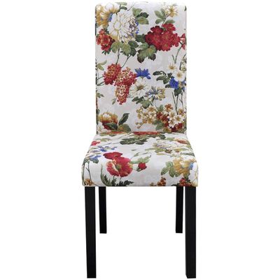 vidaXL Dining Chairs 2 pcs Multicolour Fabric