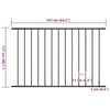 vidaXL Fence Panel Powder-coated Steel 1.7x1.17 m Black