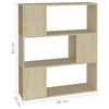 vidaXL Book Cabinet Room Divider Sonoma Oak 80x24x94 cm Engineered Wood