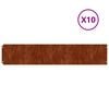 vidaXL Lawn Edgings 10 pcs 20x103 cm Flexible Corten steel